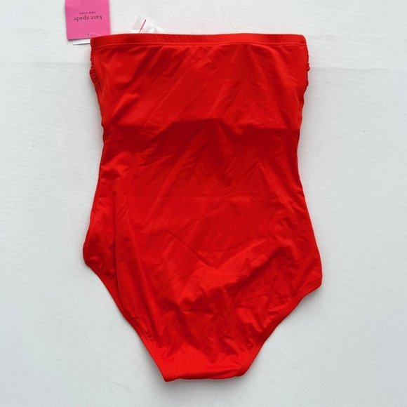 Kate  Spade New York Bandeau Swimsuit Hot Cherry ( XS ) - Picture 2 of 3